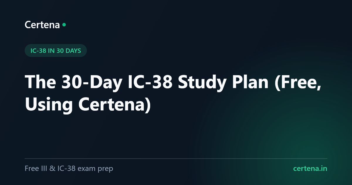 The 30-Day IC-38 Study Plan (Free, Using Certena)