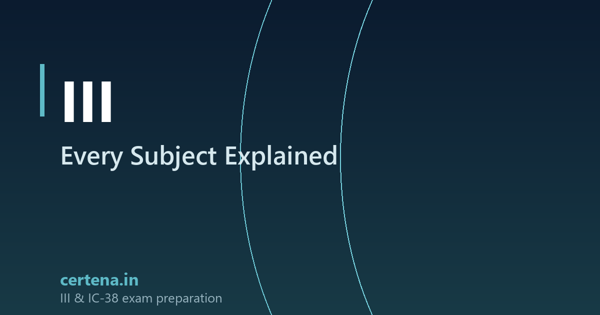 Pillar: Every III Subject Explained, on One Page